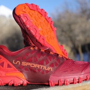 La Sportiva Women's Red and Orange Hiking Trail Running Shoes